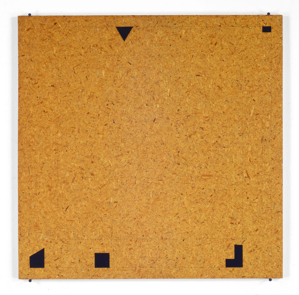 Particle Board Panel with Black Shapes #7, 1976